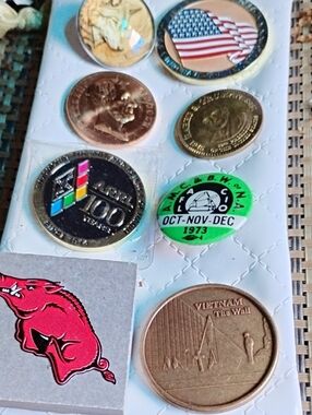 Collector Token Lot with Colorful Retro Coins